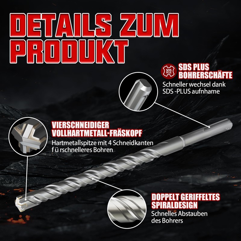 CSOOM SDS Plus Drill Bit 14 x 210 mm, Professional