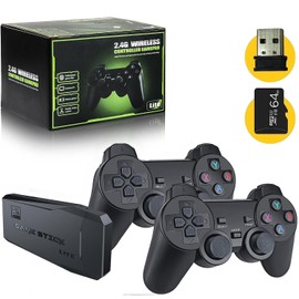 MERTTO Consola de Juegos Retro inalámbrica, Stick de Juegos Retro con 64 G, más de 20.000 Juegos, Salida 4k Hdmi y Mando inalámbrico de 2,4 GHz, Plug and Retro Play Videojuegos para TV (M8)