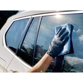 Glart 2er Set Microfasertücher streifenfreie Scheibentücher für Auto 40x40 cm Microfasertuch Autopflege Mikrofasertücher Fenstertücher Scheibentuch Trockentuch