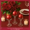 Biedermann & Sons Red Ball Candles – Decorative Metallic Novelty