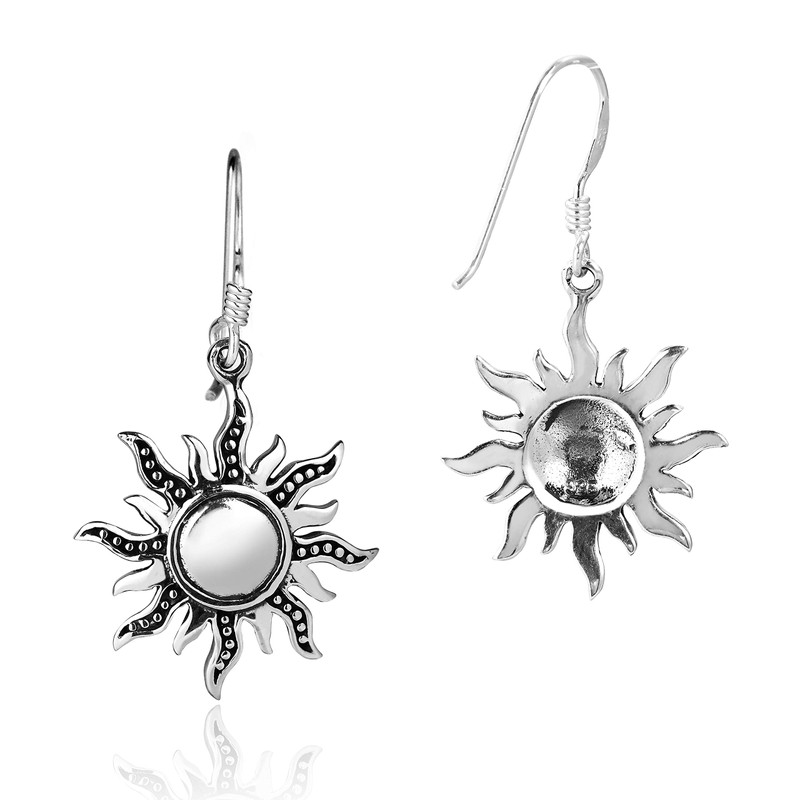 Dancing Mystical Sunshine .925 Sterling Silver Dangle Earrings