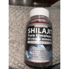 HEJWELLNESS Shilajit Gummies - 600 mg Natural Organic Shilajit Resin with 85+