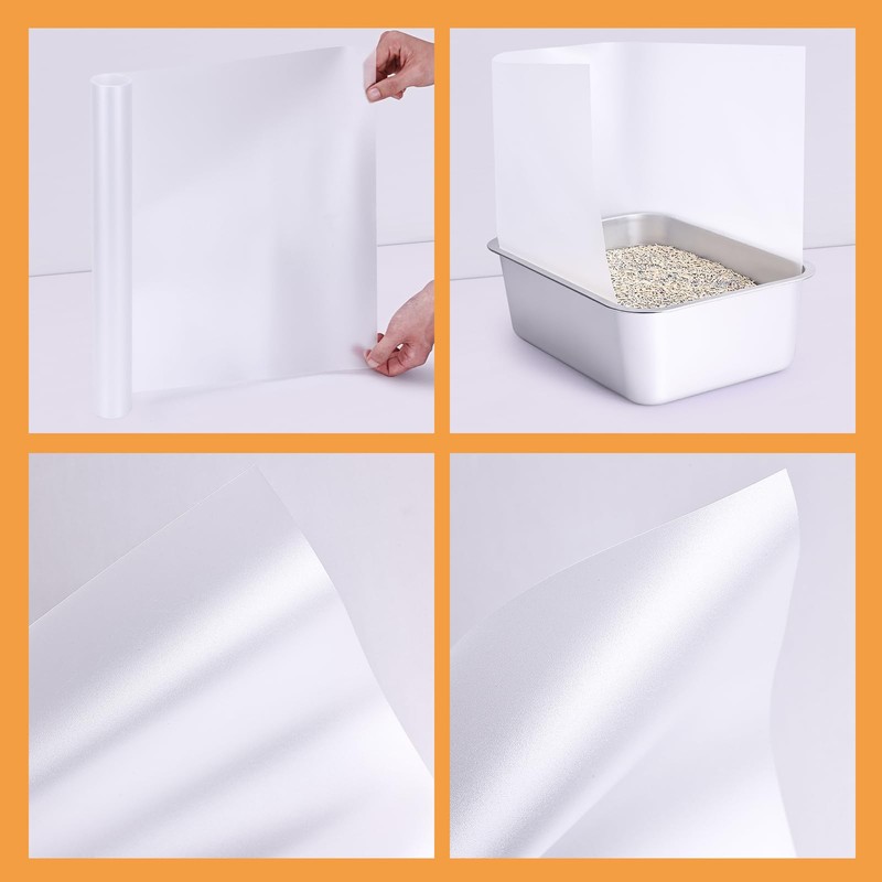 Cat Litter Box Pee Shields, One-Piece Seamless, Cuttable 70.8'' x