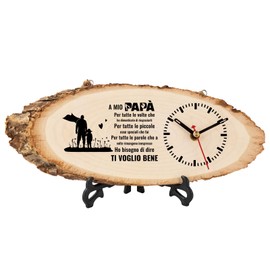 Tulolvae Gift for Birthday Father, Wooden Watch Gifts for Dad from Daughter, Christmas Original Ideas, Father's Day Gifts for Father Men, 12 x 4 inches