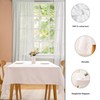 ATsense Tablecloth White Tablecloth Linen Look 100% Washed Cotton Square