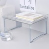 Teensery Clear Acrylic Cabinet Shelf Foldable Kitchen Counter Shelf Rack