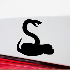 ANGDEST CLUB Decal Stickers of Silhouette Snake Reptile 2 (Black) (Set 2) Premium Waterproof Vinyl for Laptop Phone Accessory Helmet Car Window Mug Tuber Cup Door Wall - AYAstic784510BL, 2.8'' x