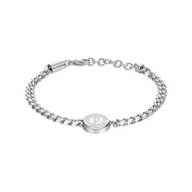 Police Men's Pontevedra Stainless Steel Disc Chain Bracelet