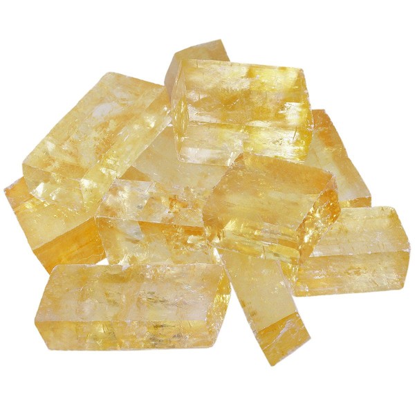 SUNYIK Natural Raw Stones Rough Rock Crystals for Tumbling,Cabbing,Yellow Calcite,1pound(About 460 Gram)