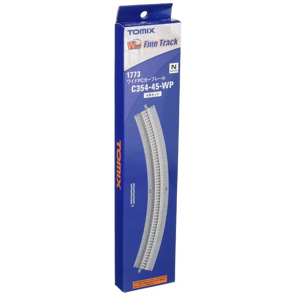 TOMIX 1773 N Gauge Wide PC Curved Rail, C354-45-WP, F,