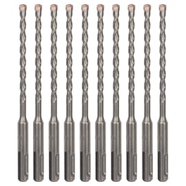 Sabre Tools 10-Pack 1/4 Inch x 6 Inch SDS Plus Rotary Hammer Drill Bits, Carbide Tipped for Brick, Stone and Concrete (1/4” x 4" x 6")