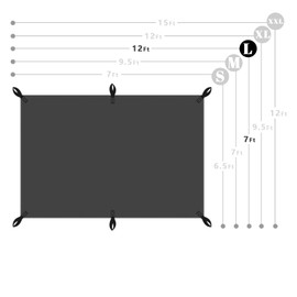 YUFYIG 20 Mil Black Waterproof Tarp 7×12ft Heavy Duty Canvas Cover for Outdoor All Weather Oxford Tarpaulin for Truk Bed Roof, Boats, Pool, Woodpile, Robust, Rip & Tear Proof