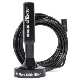 Magic Stick MS-50 TV Black Amplified Signal Booster Antenna for Digital HDTV