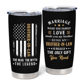 Brother In Law Gifts, Christmas Gifts for Brother In Law, Birthday Gifts for Brother In Law, Cool Gifts for Brother In Law, Best Brother In Law Ever Gifts 20 oz Tumbler