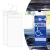 Ohleats 2PCS Handicap Placard Holder for Car, Transparent Disabled Parking