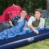 Colchón Inflable Queen Azul Cama De Aire Camping
