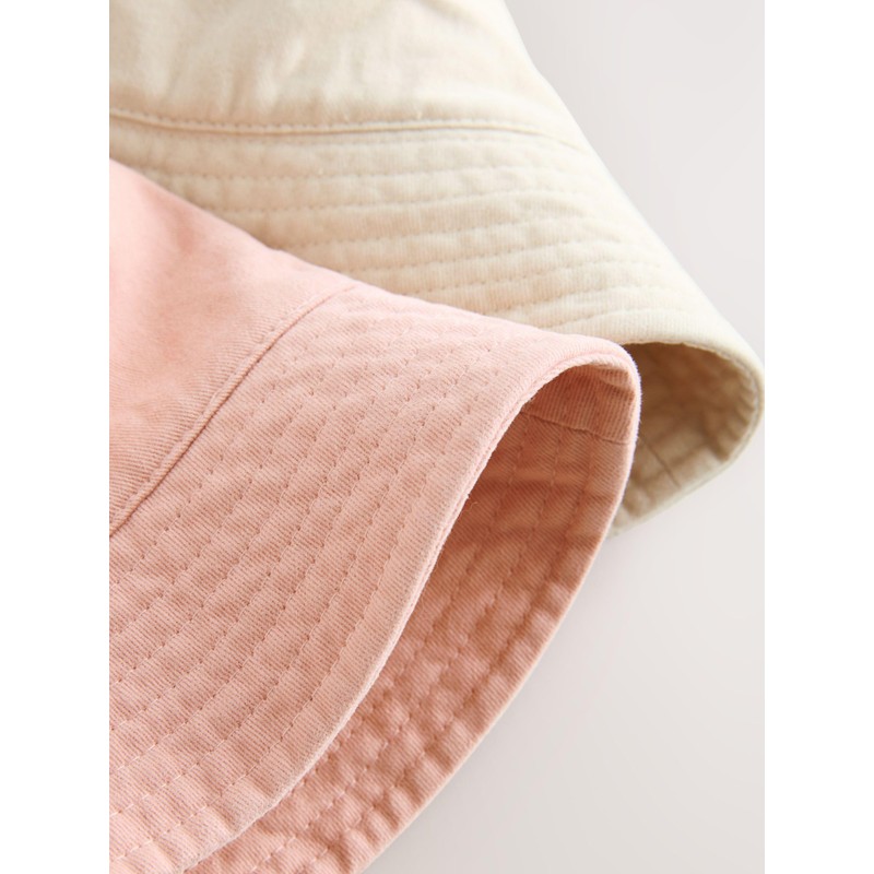 NEXT Fishing Hats 2 Pack, Ecru/Pink