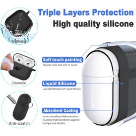 USTIYA Funda for AirPods 4 2024 Case USB c Silicona Protector Completa Hombres Mujeres con Estuche de Carga Inalámbrico Cover (Rosa)