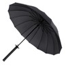 Sword Umbrella 16 Ribs Black Unique Rainproof Straight Long Stick