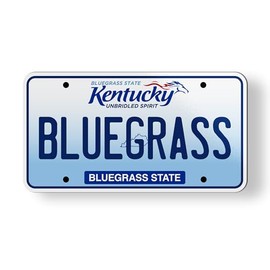 Bluegrass Kentucky State License Plate Style Magnet for Car Fridge Locker Metal Door - 3.5"