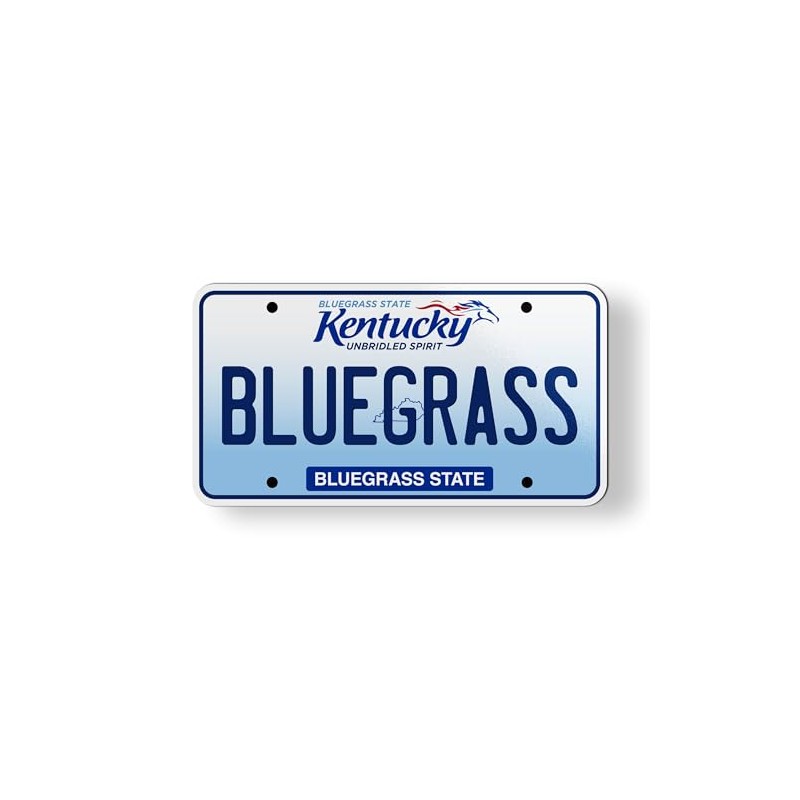Bluegrass Kentucky State License Plate Style Magnet for Car Fridge