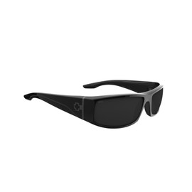 Spy Optic Men's Cooper XL Rectangular Sunglasses, Matte Black-Happy Gray Green Polar, 63mm