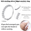 YADOCA 925 Sterling Silver Anxiety Ring for Women Girls Stackable