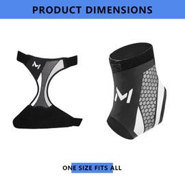 Vyranut Cavigliera Sportiva 2 Pezzi – Supporto Elastica in Nylon Traspirante con Doppia Fascia Regolabile a U – Unisex, per Corsa, Calcio, Fitness, Recupero Articolare (Taglia unica Nero + Grigio)