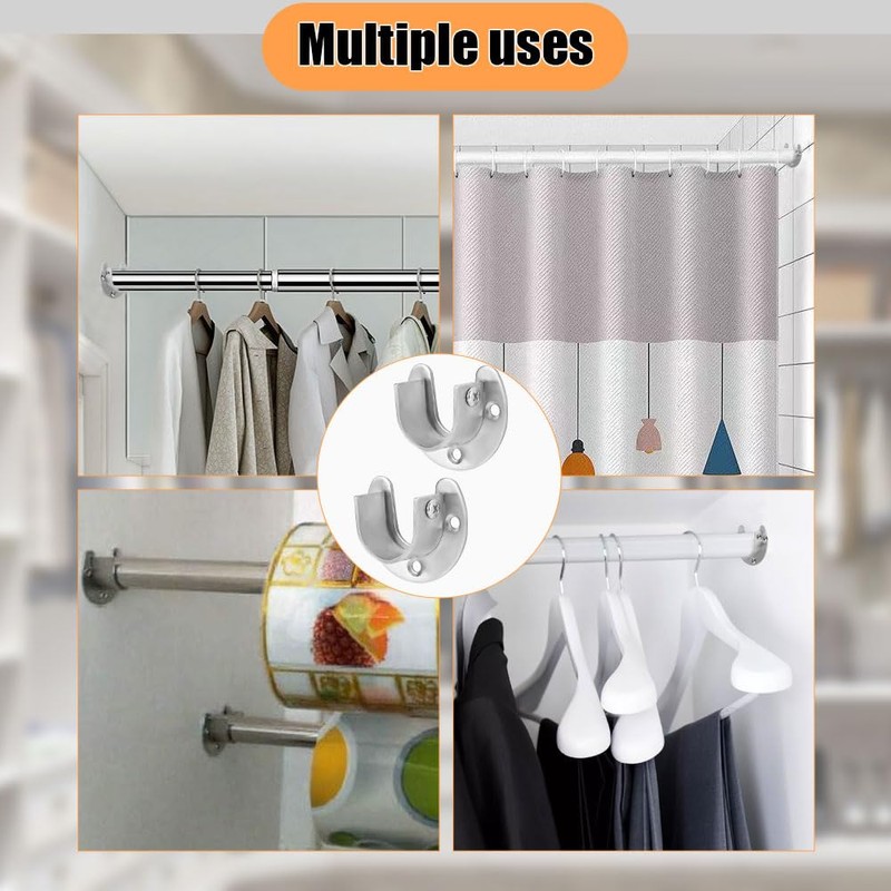 ASISUN 2 Pcs Oval Clothes Rail Rack Rack Rack Holder