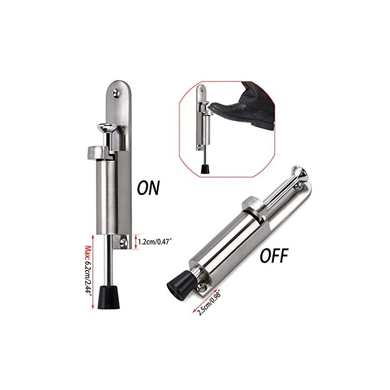 Sumnacon Kickdown Door Stop - Stainless Steel Easy Step Door