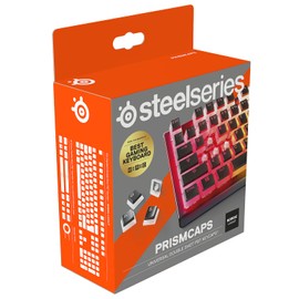 SteelSeries PrismCaps – Double Shot Pudding-style Keycaps – Durable PBT Thermoplastic – Compatible with Most Mechanical Keyboards – MX Stems – Black (Nordic Layout)