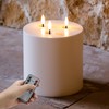 AFINETH Large Outdoor Candles with Remote Waterproof 6"x6" Flickering Flameless