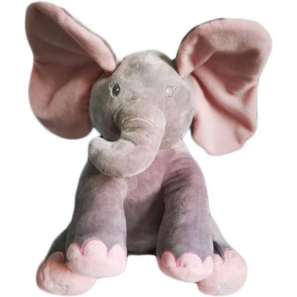 Dimple Kaia Elephant Animated Plush Singing Elephant with Peek-a-boo Interactive Feature