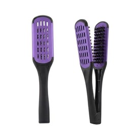 Cepillo para Alisar el Cabello, Peine de Cerdas, Peine en Forma de V, Crea Lisos, Rizos y Ondas, Antiencrespamiento y Antiestático. Ideal para Viaje y