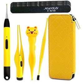 Pinzas nasales para bebé con luz, pinzas nasales para bebé, recargables, para limpieza de orejas, nariz, ombligo, suciedad y moco para bebé (4 piezas)