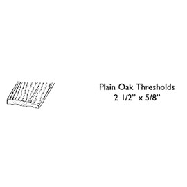 2 1/2" Wide x 5/8" High Unfinished Butt up Threshold (4 FT)