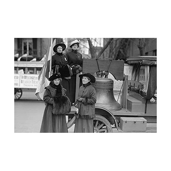 Suffragettes Sport a Replica of the Liberty Bell (20x30 Paper