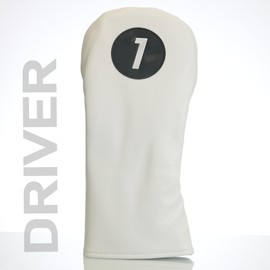 Driver Headcover, Easy Slip-On Easy-Off Golf Club Head Cover, Fleece Lined Interior, Water Resistant and Durable Shell, Individual Retail Pack, (Driver Headcover)