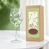 NymphFable Daisy Lavender Bee Hand-Painted Wine Glass for Her, 15