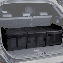 1680D Trunk Organizer with Lid — 114L Large SUV/Truck Storage, Ultra-Rigid PP Panels, Reinforced 800D×800D Weave, Water-Resistant, Anti-Sag Design