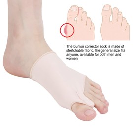 Bunion Corrector, Bunion Socks Bunion Correction, Provides Padding, General Size, Comfortable Bunion Relief Sock for Men and Women (Left Foot)