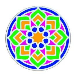 Wooden DIY Floral Diwali Rangoli Mat Easy to Use or to Fill Rangoli Template Rangoli Decorative Boards for Indian Traditional Festival New Year Decor MDF Readymade Round Flower Design Rangoli