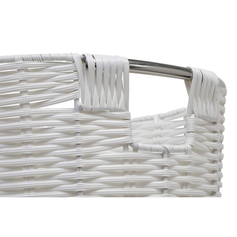 Arpan White Resin Plastic Strong Round Waste Paper Bin/Basket/Storage -Ideal