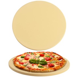 homEdge Pizza Stone Set, Heavy Duty Round Cordierite Baking Stone for Bread, Pizza, Thermal Shock Resistant Cooking Stone for Oven and Grill-15 Inches (Diameter)