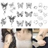 3 Pcs Tattoo Stickers 2 Weeks Disappear Tattoo Stickers Butterfly