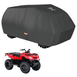 EVRBUL Upgraded ATV Cover Heavy Duty 420D All Weather 4 Wheeler Cover 81" Lx49 Wx44.5 H Compatible with Yamaha Suzuki Polaris Kawasaki CFMOTO Waterproof and Dustproof Quad Cover