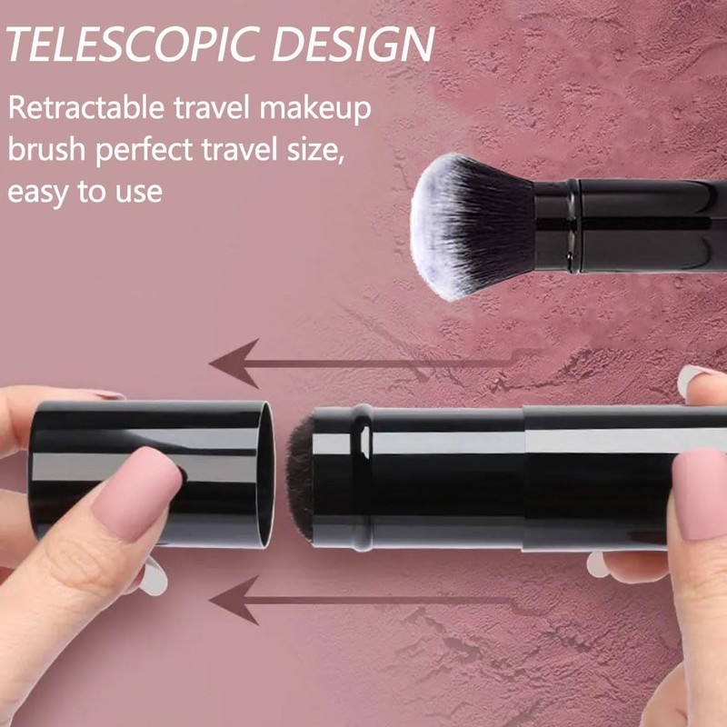 Kabuki Makeup Brush Portable Powder Brush Retractable Makeup Brushes Soft