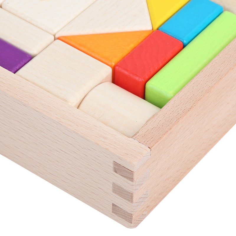 MultiColor Building Blocks Toy Wooden Boxed Children Kid Educational Toy