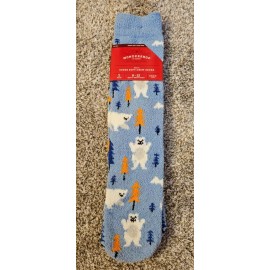 WONDERSHOP Men's Holiday Super Soft Crew Bear Print Socks (6-12)  NEW
