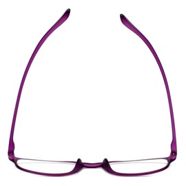 Calabria 718 Flexie Oval Reading Glasses +0.50 Violet Men/Women Bendable Single Power Readers Flexible Durable TR90 Frame